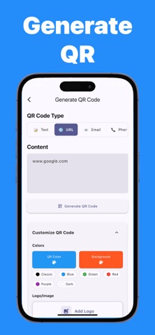 QR Code Reader & Scanner App. iPhone screenshot