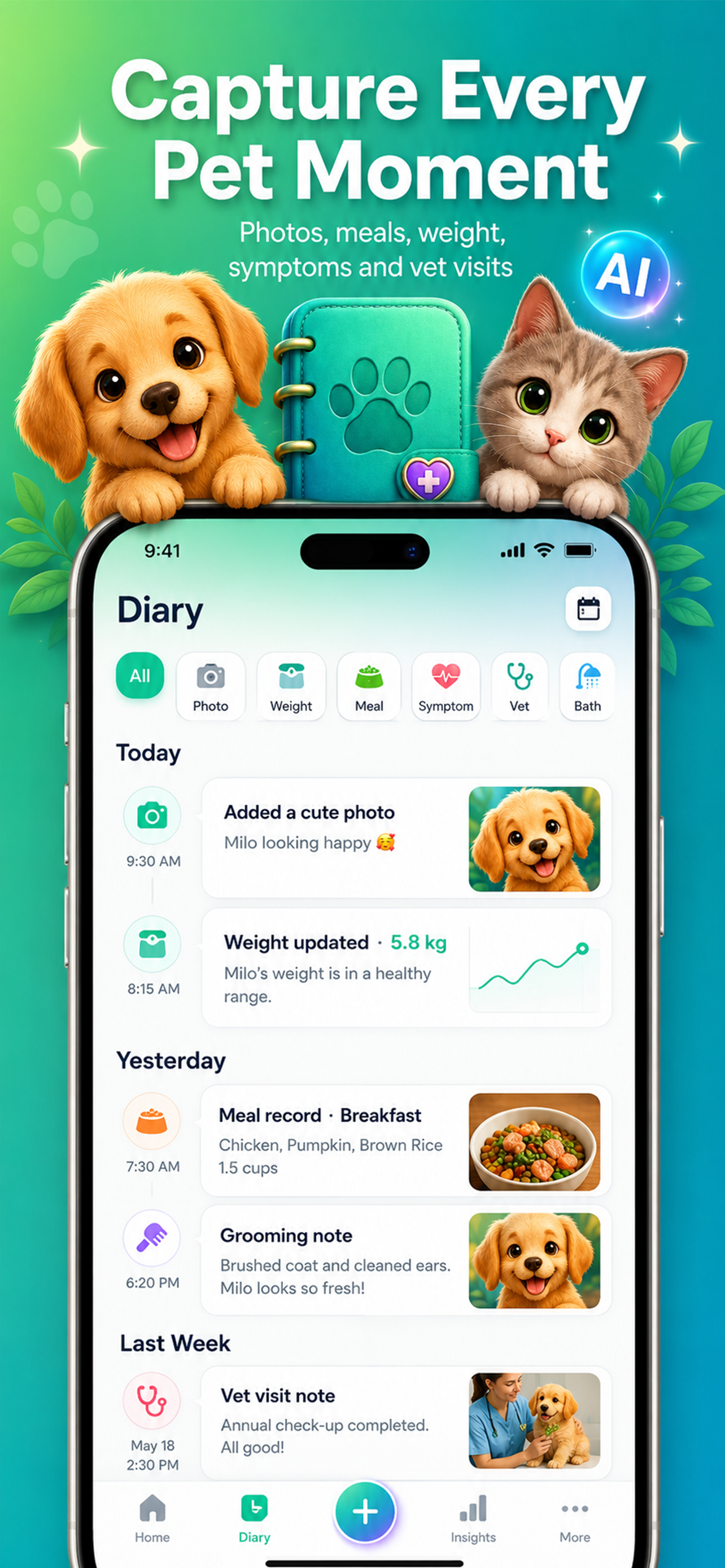 Pet Diary AI screenshot 2