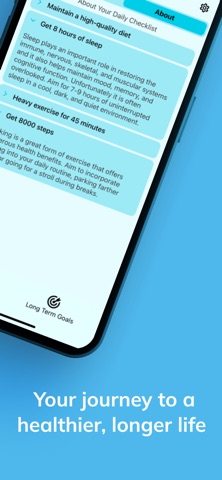 Longevity Checklist Screenshot 3 of 5