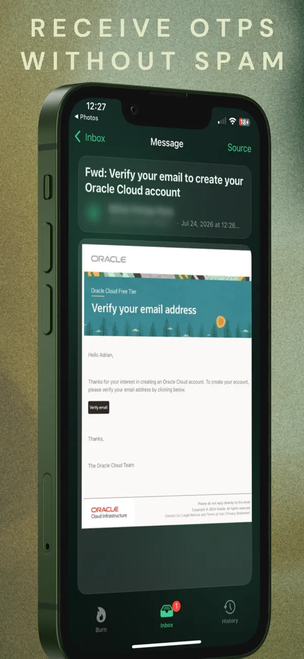 #5. UseBurner Mail: Temp Email (iOS) De: Adrian Pompa Pena