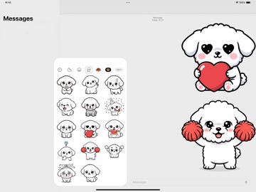 Cute Happy Puppy Stickers iPad screenshot