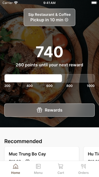 Sip Restaurant & Coffee iPhone screenshot 1 - Food & Drink app
