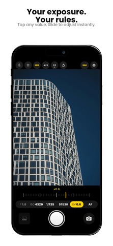 CamRAW+ iPhone screenshot