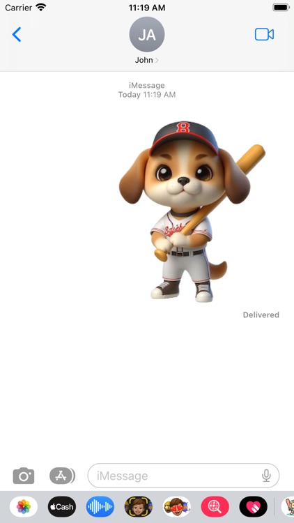 Baseball Puppy Stickers screenshot-3