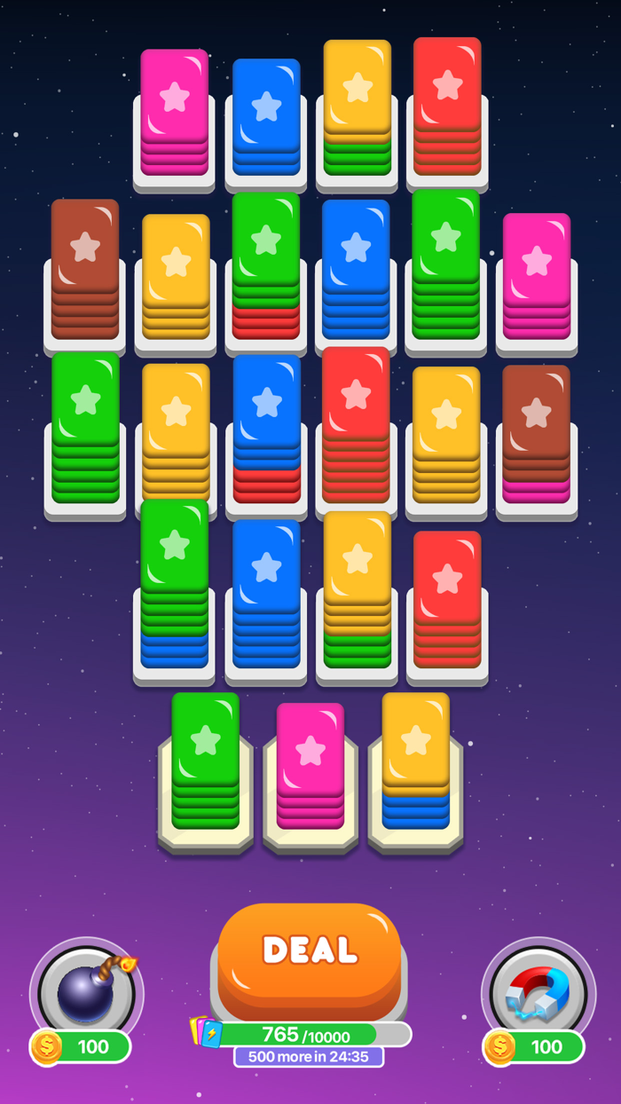 Card Shuffle - Color Sorting