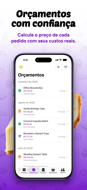 Pastri: Custos de receitas screenshot 2 of 7
