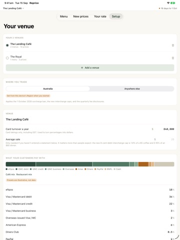 Reprice iPad screenshot