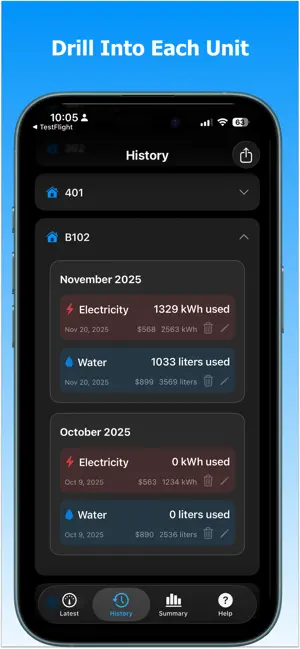 Utility Meters Tracker screenshot 2