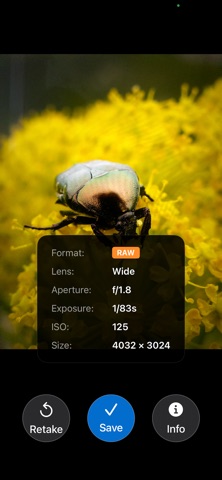 Raw Photo Capture Screenshot 3 of 5