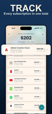 SubWatch Subscription Manager Screenshot 1 of 5