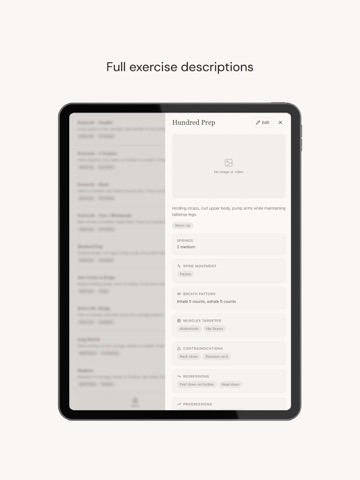 Rō Instruct: Pilates Planner iPad screenshot