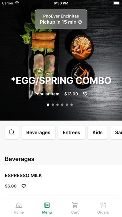 PhoEver Encinitas iPhone screenshot 2 - Food & Drink app