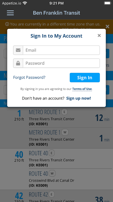 MyRide: Ben Franklin Transit iPhone screenshot 8 - Navigation app
