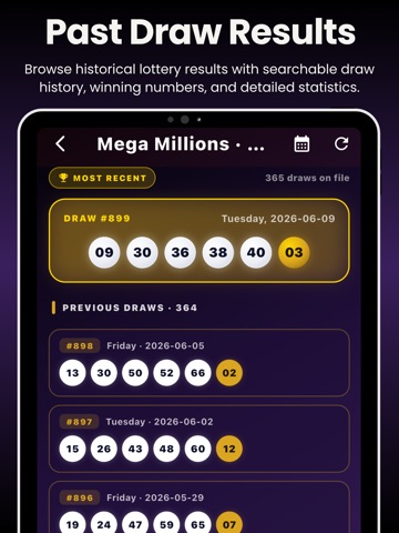 Mega Ball AI Lottery Picks iPad screenshot
