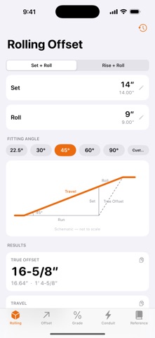 Pipe Offset Calculator! のスクリーンショット