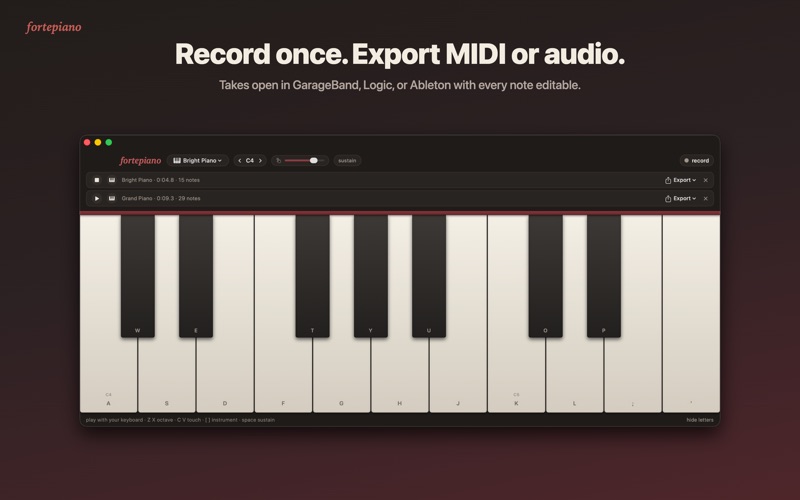 Fortepiano screenshot 3