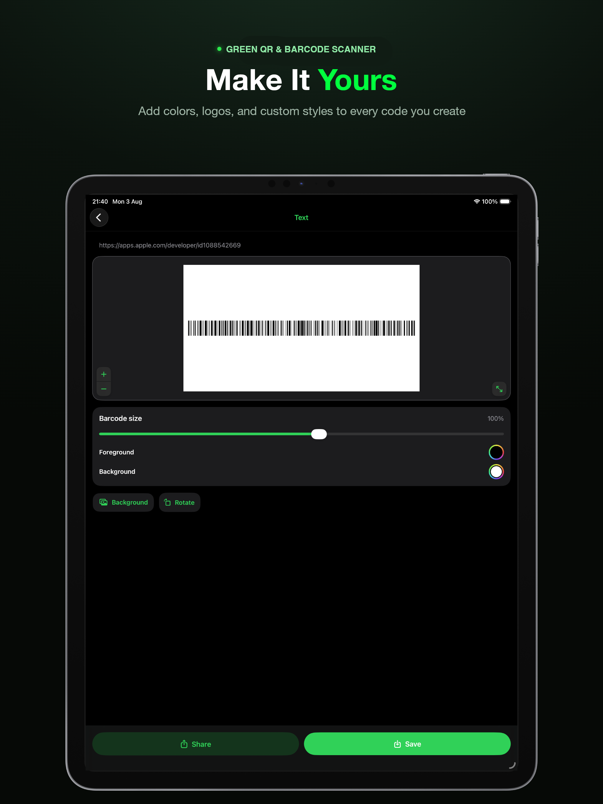 Green QR & Barcode Scanner screenshot 13
