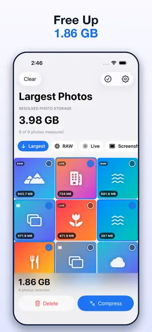 Photo Cleaner: Sort by Size screenshot 2
