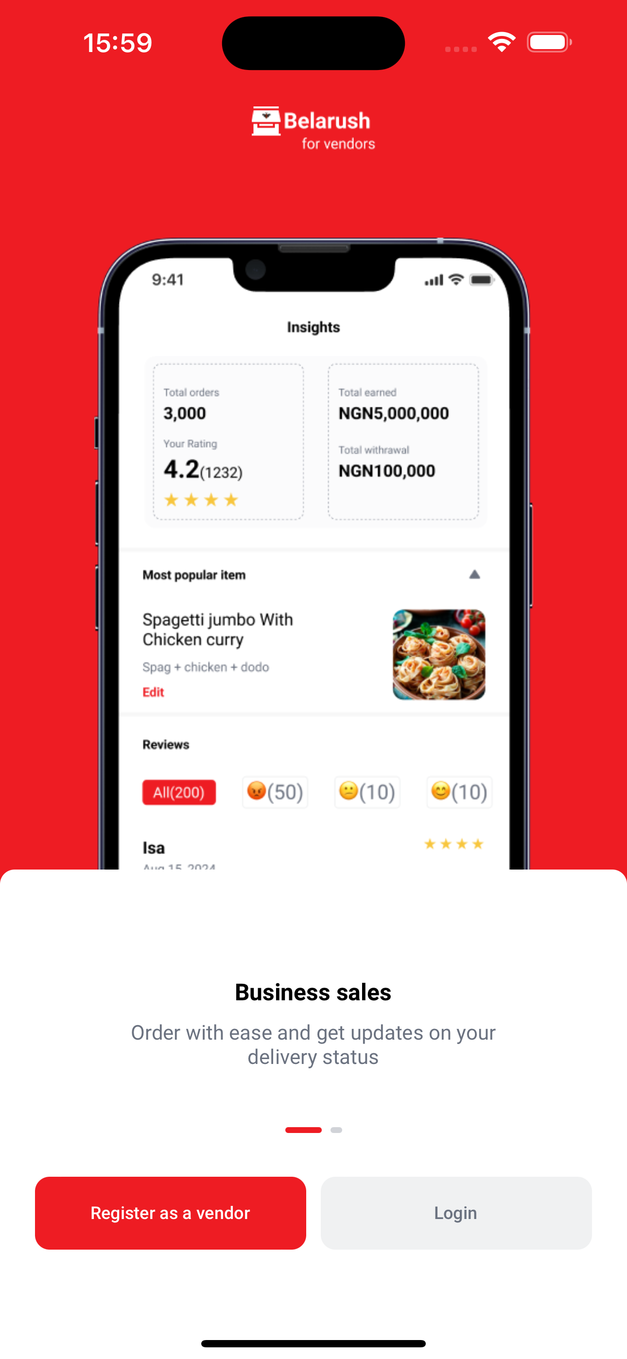 Bela Restaurant screenshot 1