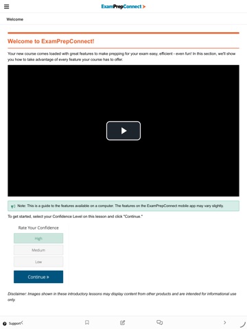 ExamPrepConnect iPad screenshot