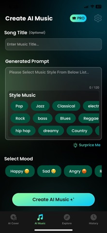 AI Music Cover: Text to Music screenshot