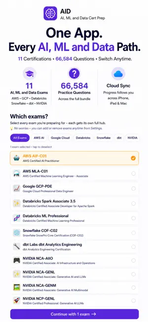 AI, ML & Data Cert Exam Prep screenshot 1
