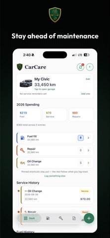 CarCare - The Car App Screenshot 1 of 6