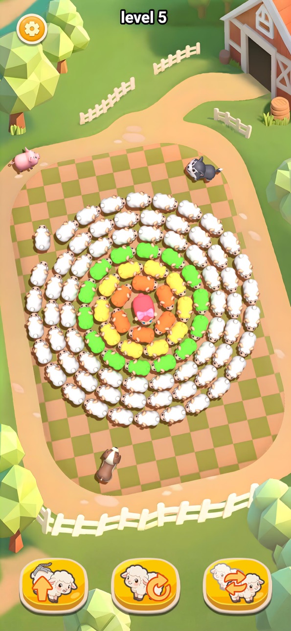Sheep Dash-Farm Animal Escape iOS Mod IPA screenshot 1 - iOS game interface