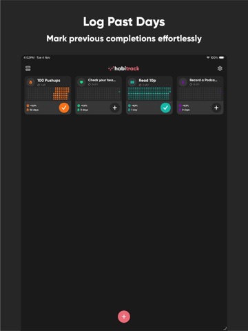 Habit Tracker - Habitrack iPad screenshot