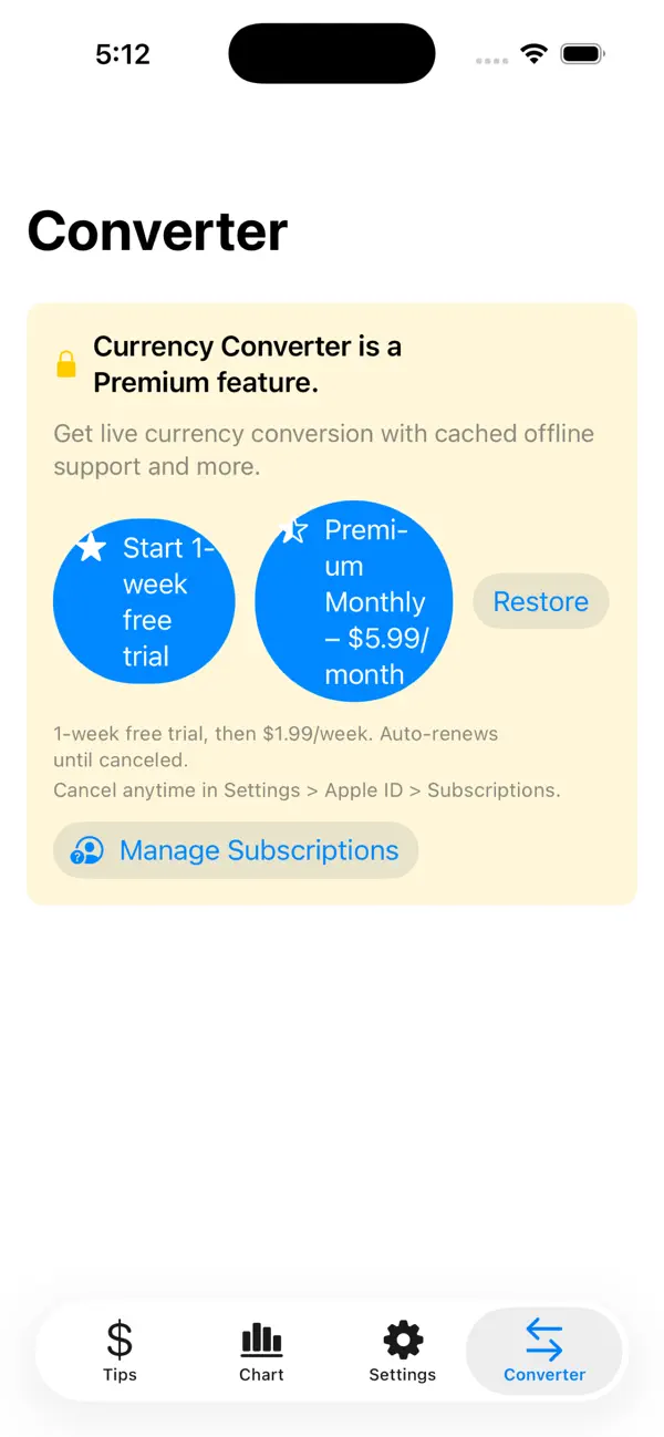 #5. tip-tracker (iOS) Ved: Luis Couttolenc-Gandulla