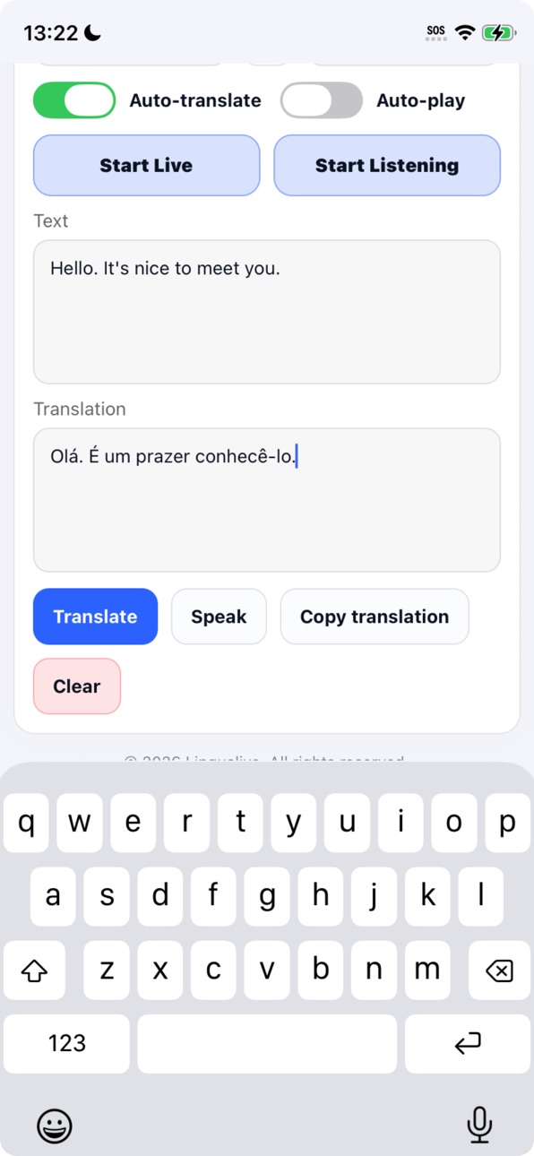 iPhone screenshot