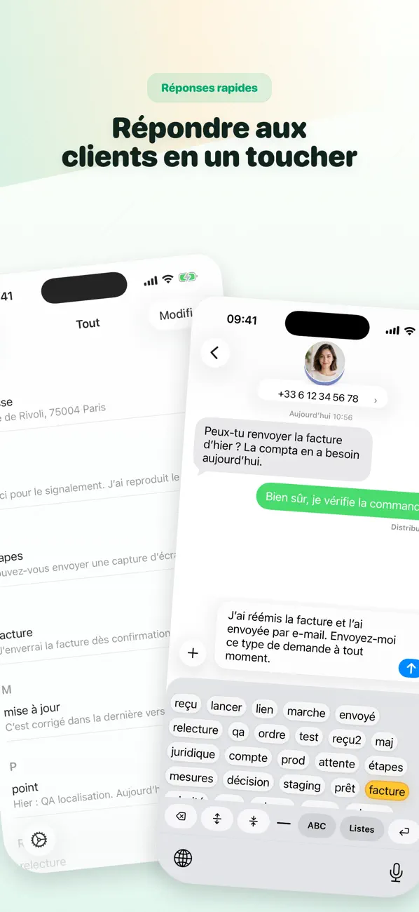 Screenshot #1 pour Rocket Keyboard: Réponses