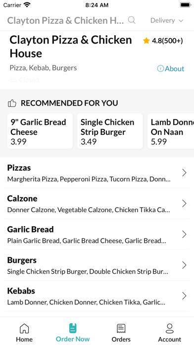 Clayton Pizza & Chicken House Screenshot
