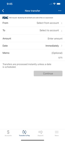 First Whitney Bank and Trust iPhone screenshot