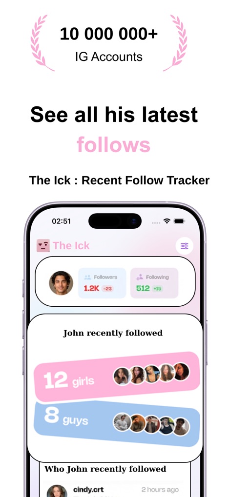 The Ick∙Recent Follow Tracker - Utilities App | MWM