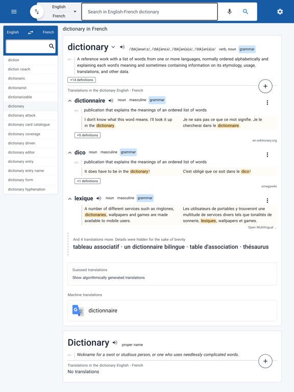 Screenshot #5 pour Glosbe Dictionary