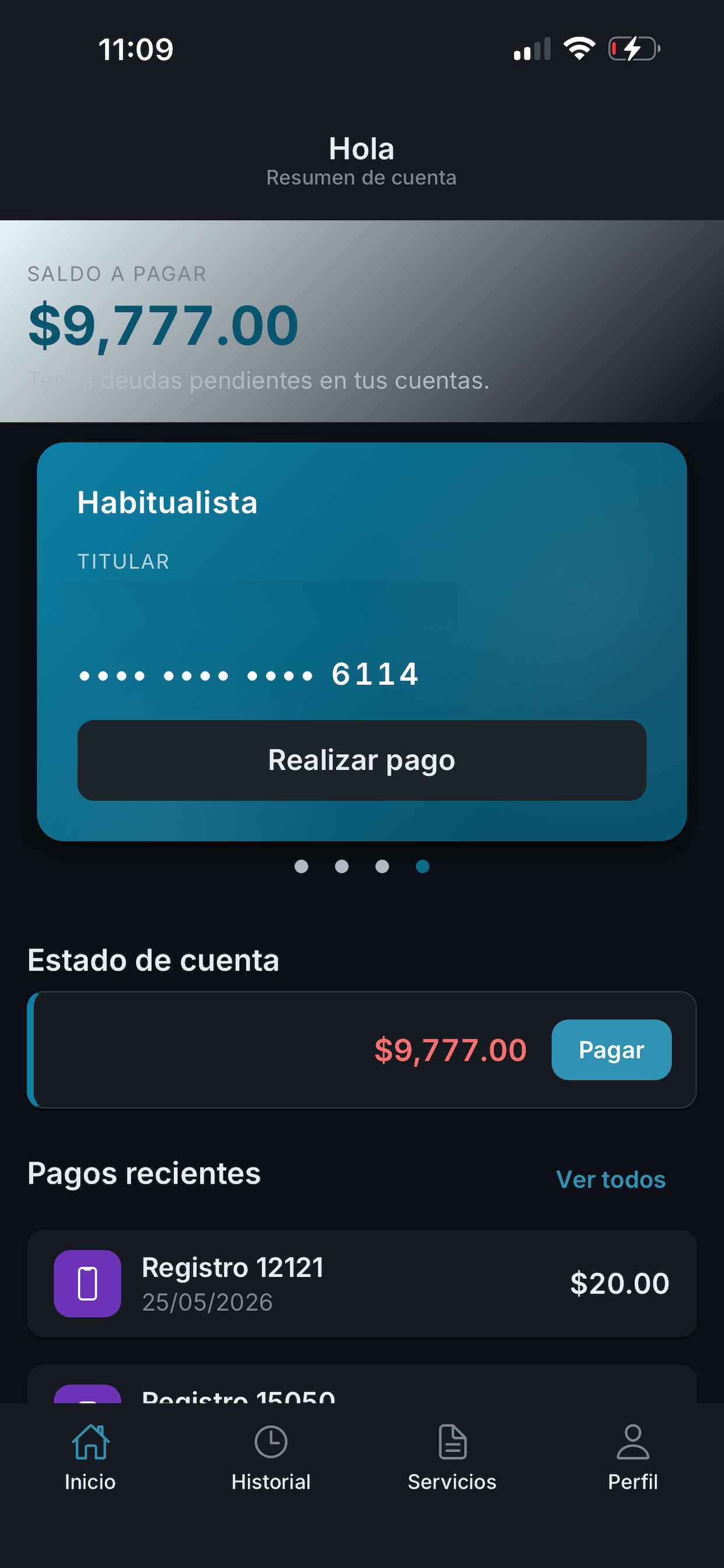 Tarjeta Habitualista