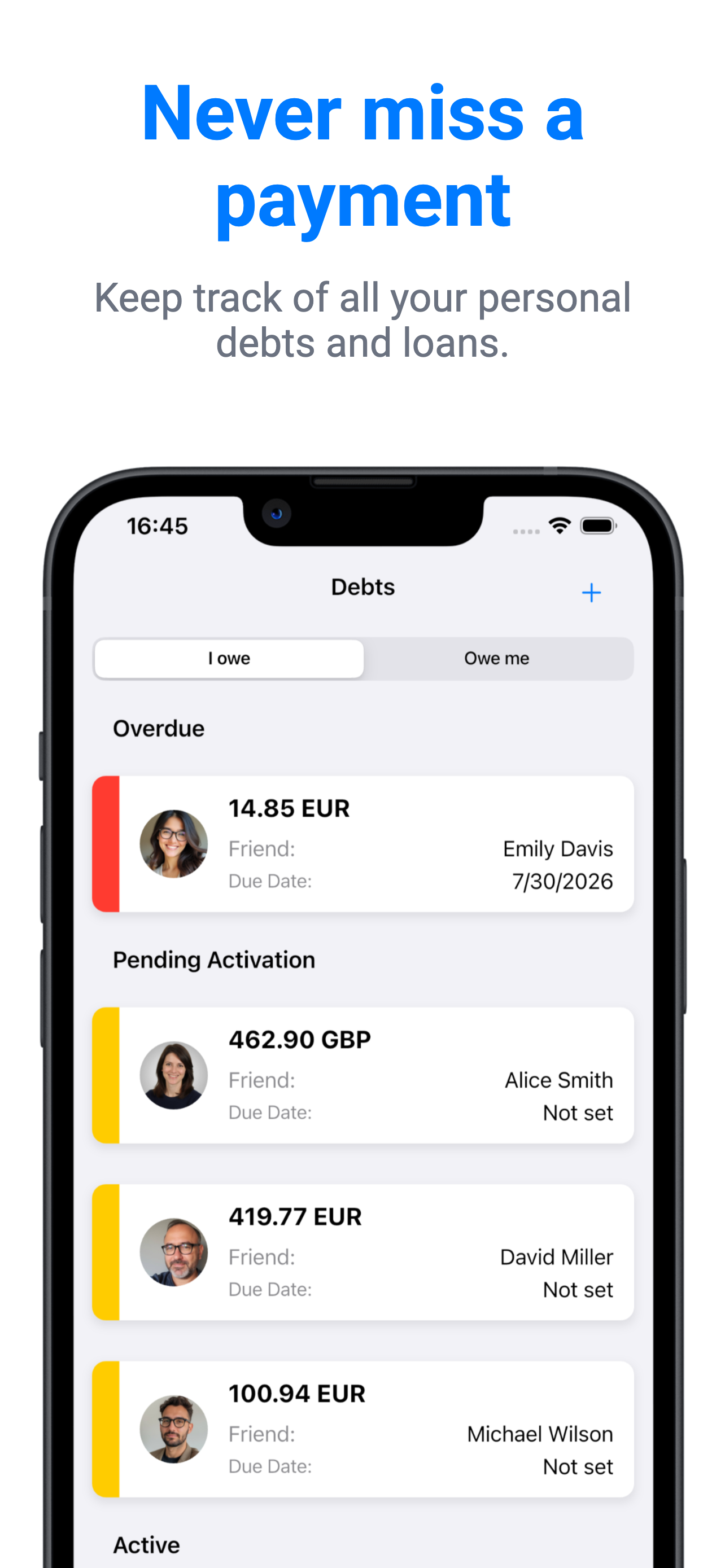 OweTracker screenshot 2