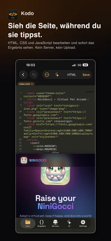 Kodo: editor código IA · IDE screenshot 3 of 8