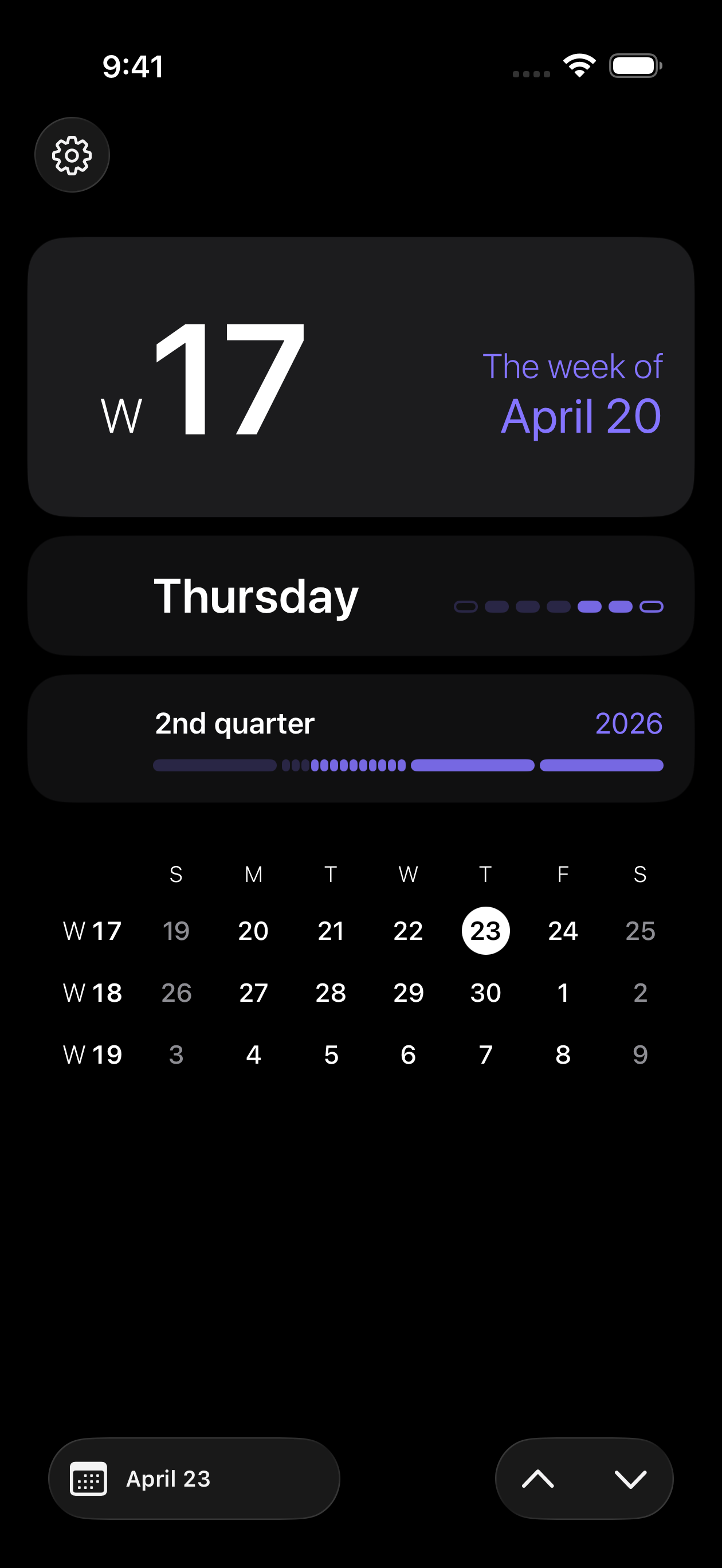 Weeklet - Week Number