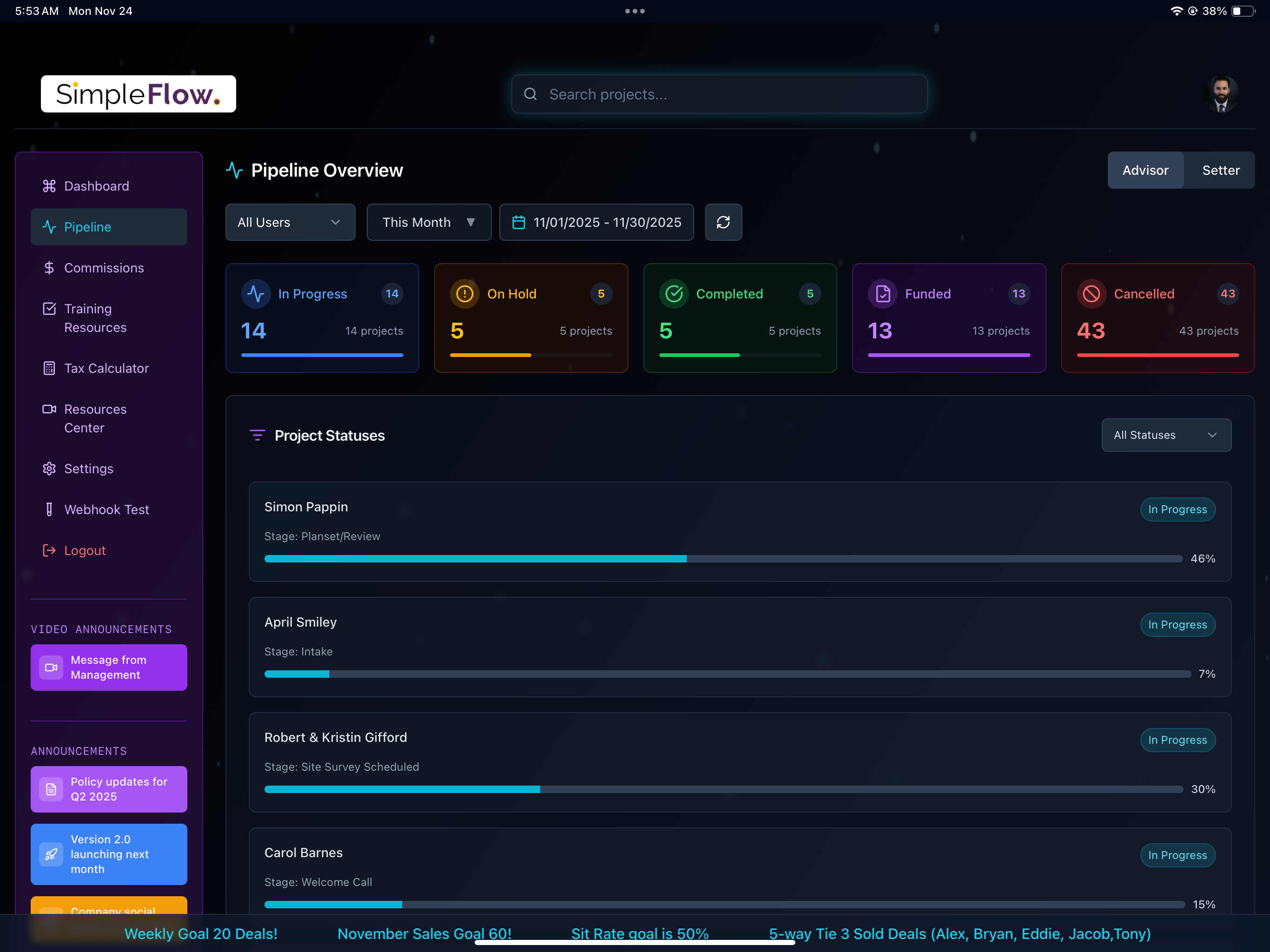 SimpleFlow Dashboard screenshot 9