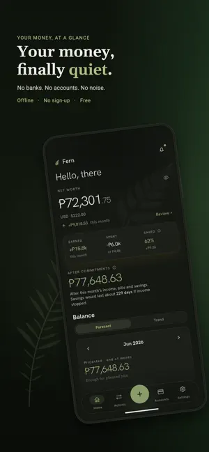 Fern: Budget & Expense Tracker screenshot 1