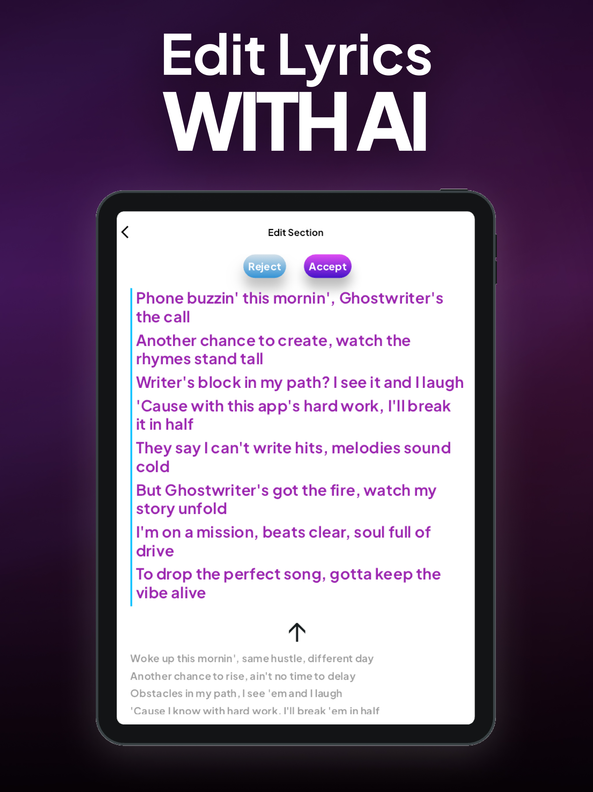 Ghost Writer: Song Writing App