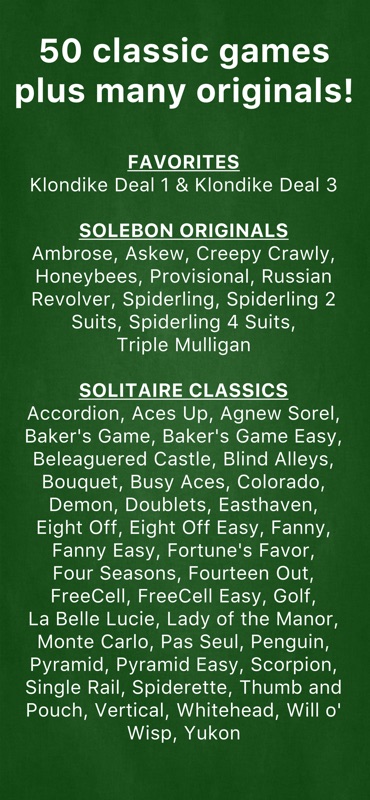 Solitaire - 50 Classic Games screenshot 5