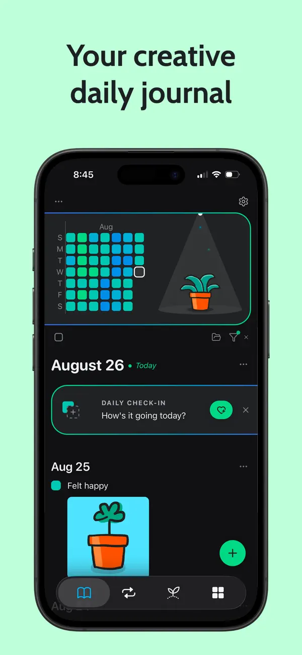Screenshot #1 pour Grow: Creative Mood Journal