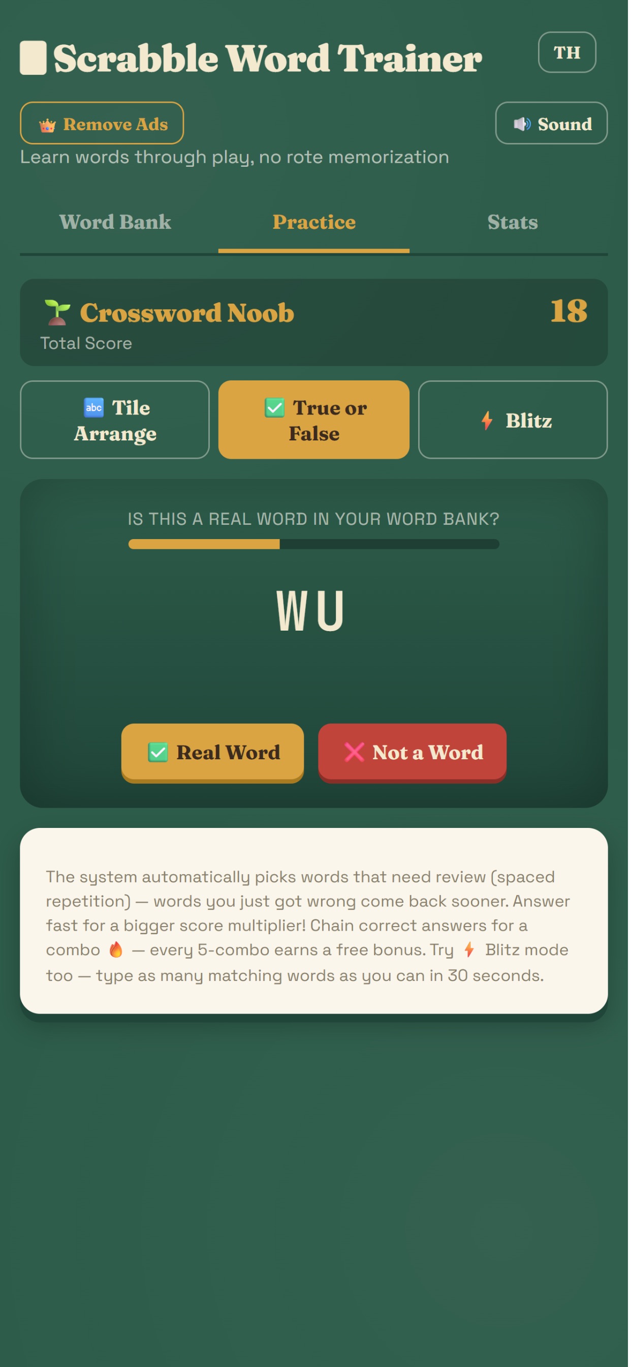 Screenshot 3 of Scrabble Word Trainer