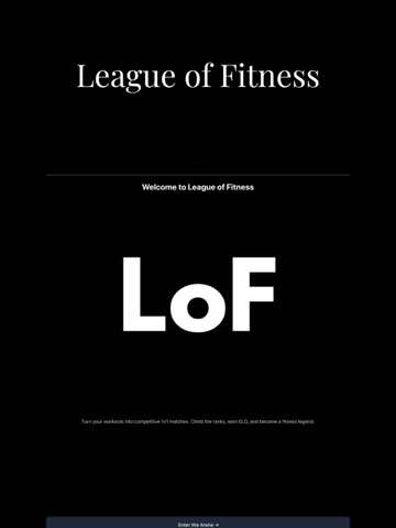League of Fitness -  Ranked iPad screenshot