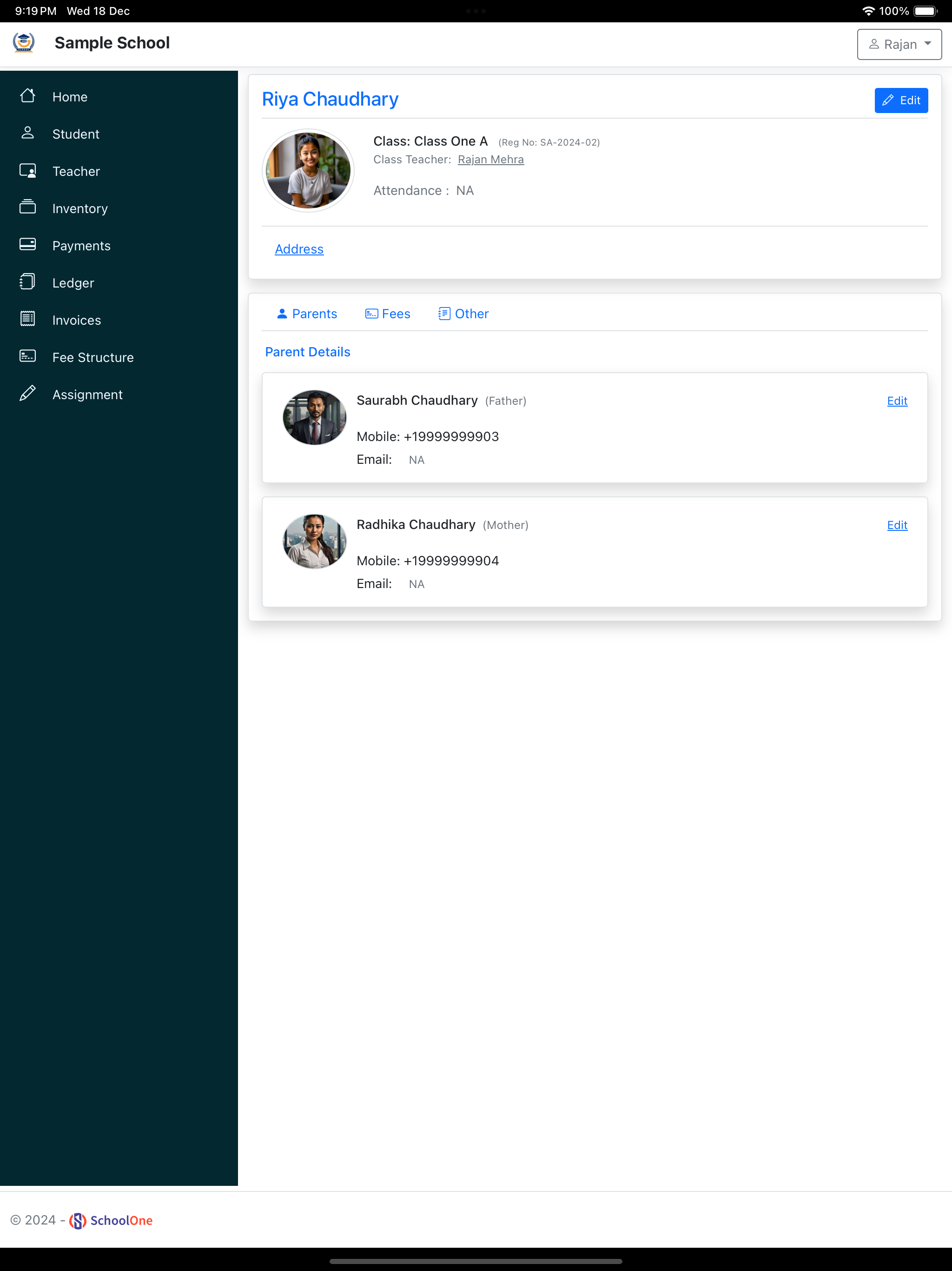 SchoolOne App