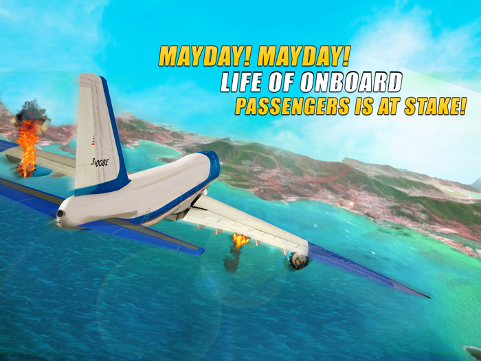 Aerial Plane Crash Landing