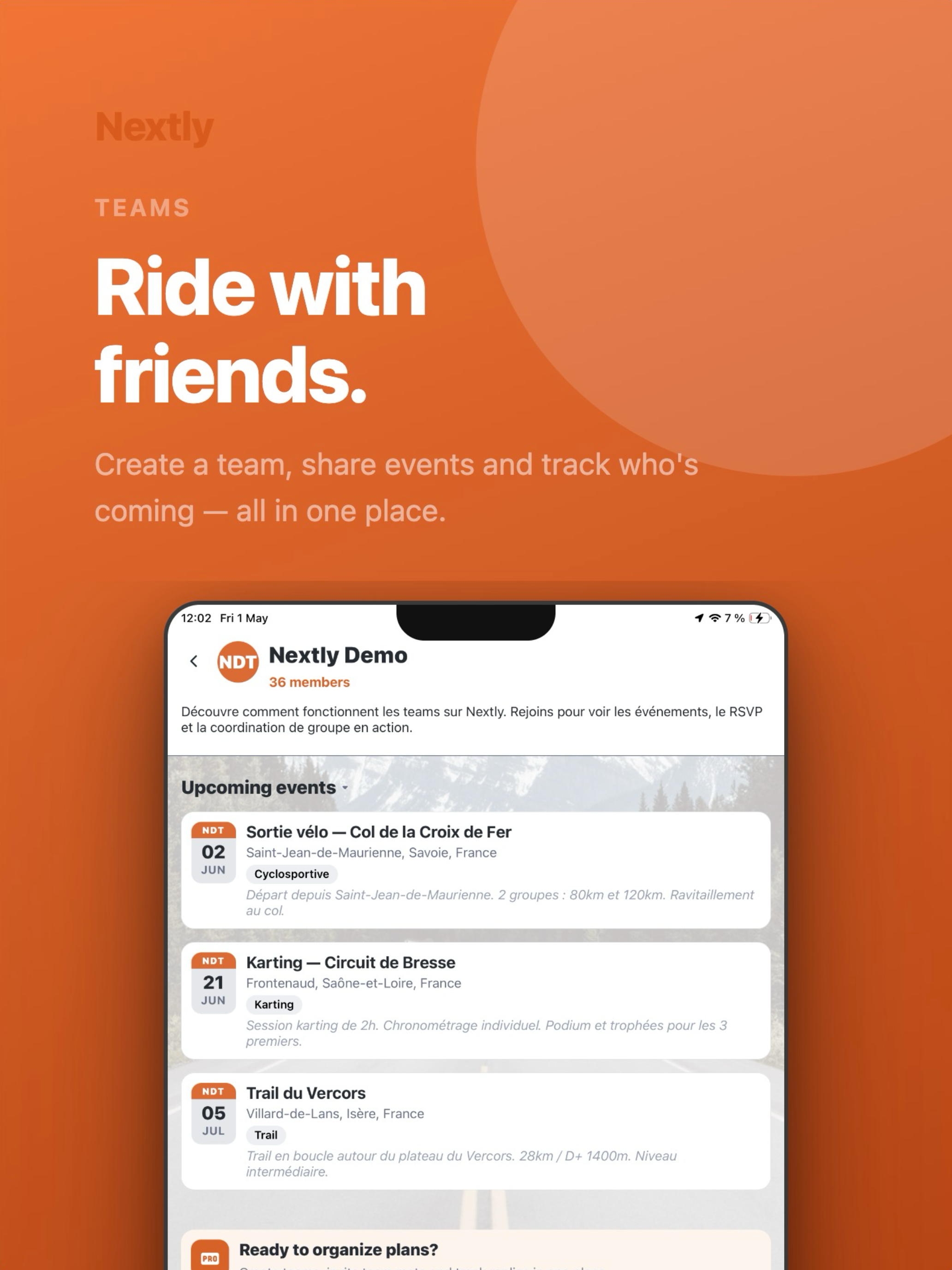 Nextly - Sport events